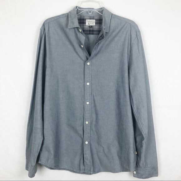 NWT Threads & Heirs Men’s Button Down Blue Shirt Size Medium - Picture 1 of 10
